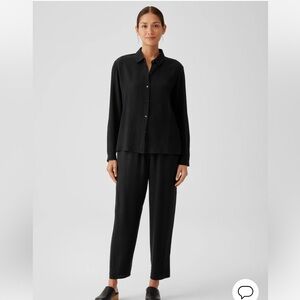 Eileen Fisher System Silk Cropped Pants Size PM#0868